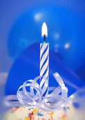 Bougie scintillante pour un anniversaire festif